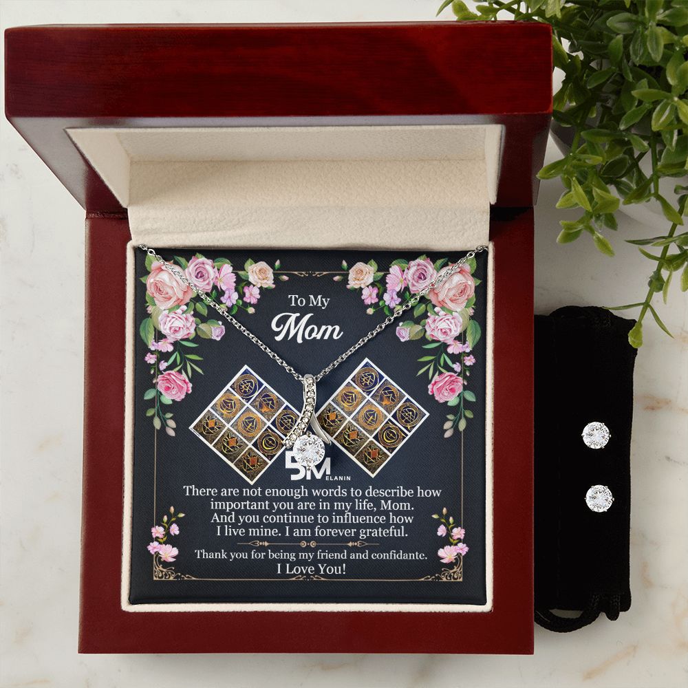 Beautiful Moms Gift - Perfect Black woman gift encrusted with Zirconia