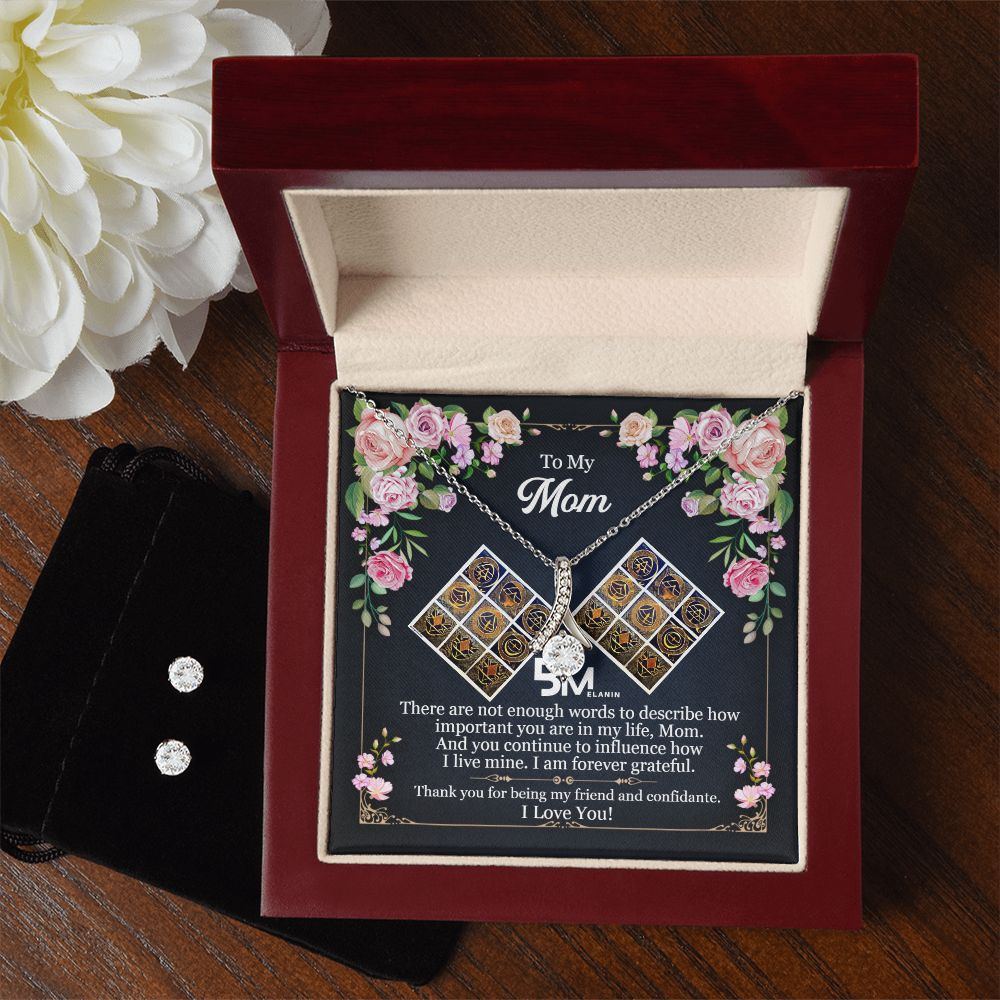 Beautiful Moms Gift - Perfect Black woman gift encrusted with Zirconia