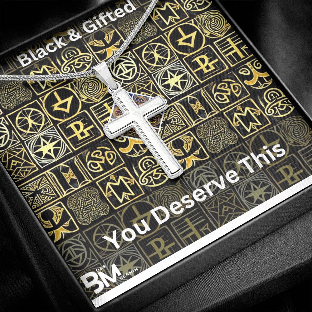 Strong Black & GiftedStainless Steel cross Jewelry - high quality stainless steel cross & chain