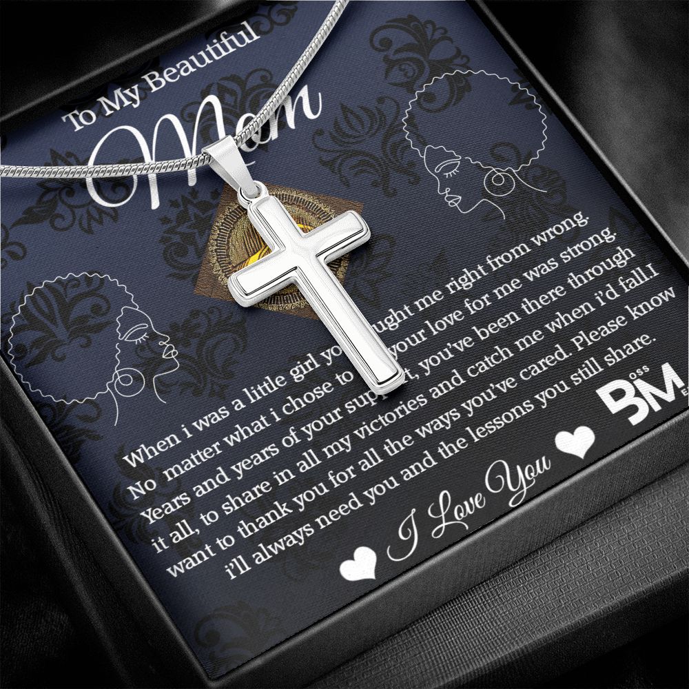 Stainless Steel high quality Gift chain for Mom, a Beautiful, strong Black Mother