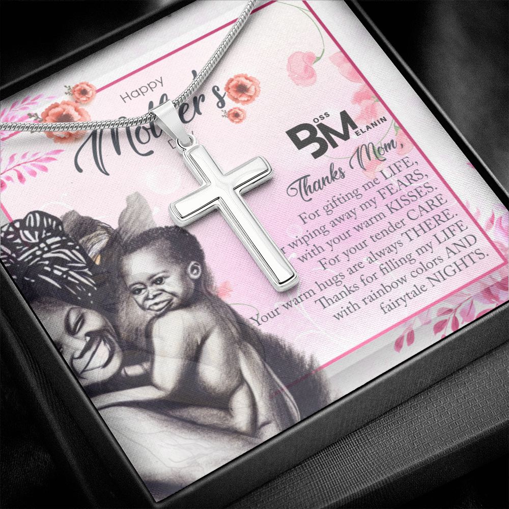 Stainless Steel Necklace for a Beautiful pregnant Black Woman