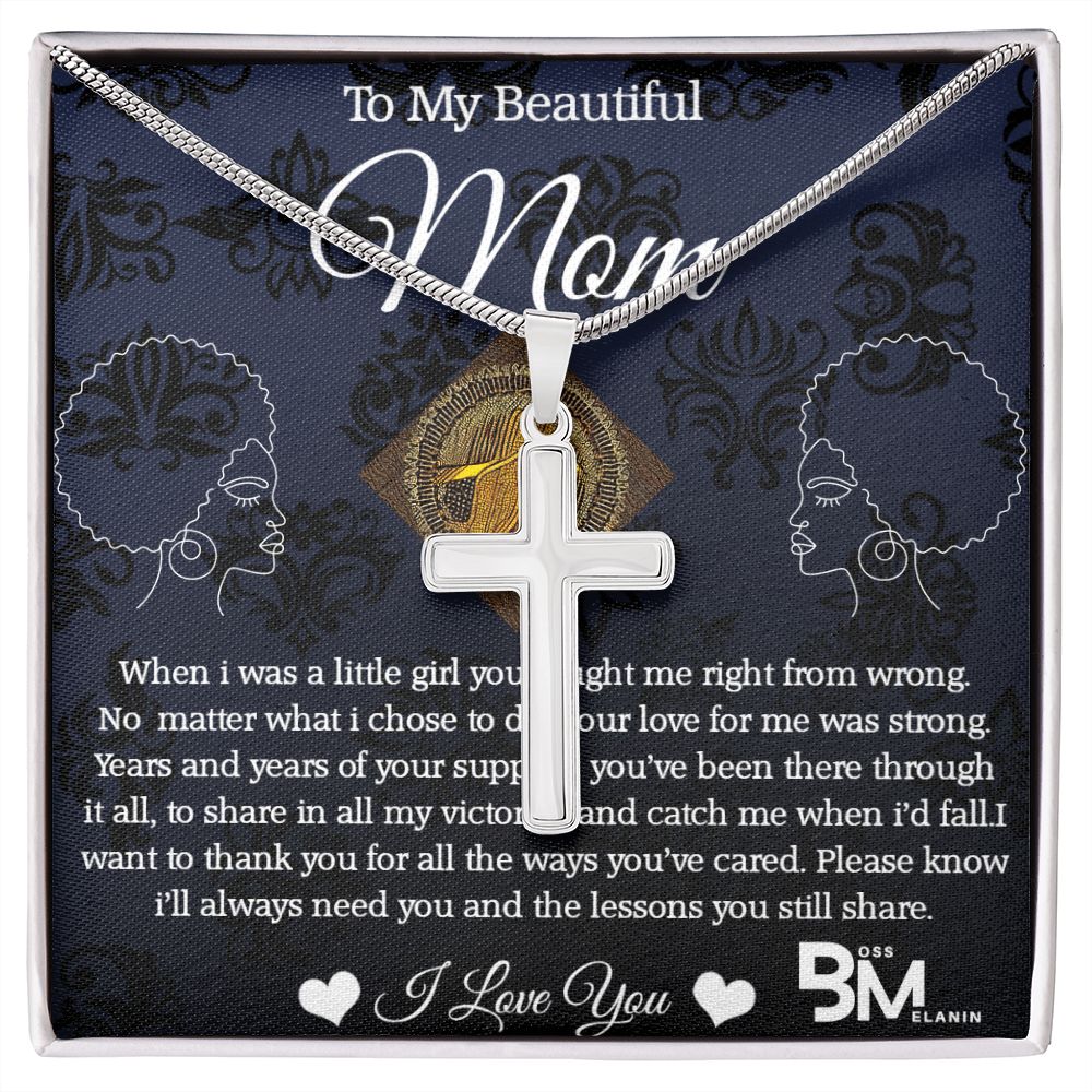 Stainless Steel high quality Gift chain for Mom, a Beautiful, strong Black Mother