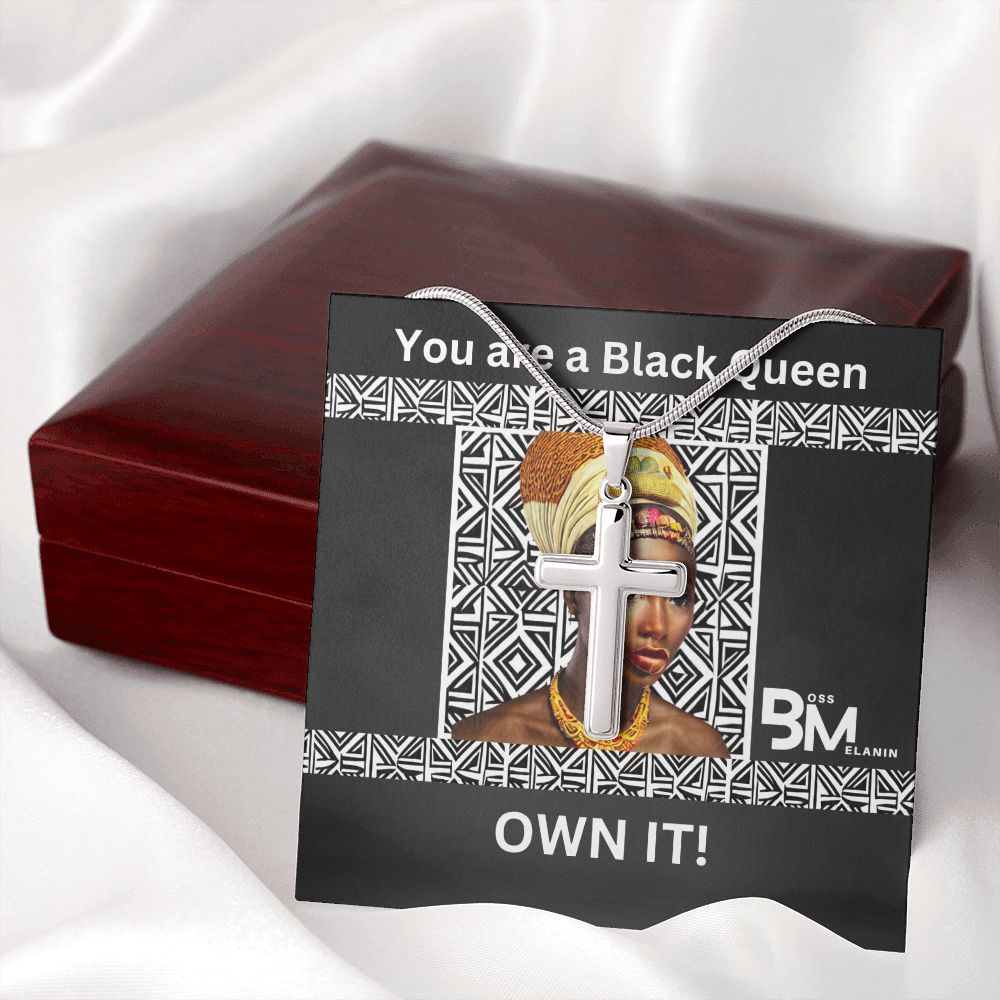 Stainless Steel high quality Gift chain & Cross for Beautiful Black Queen,