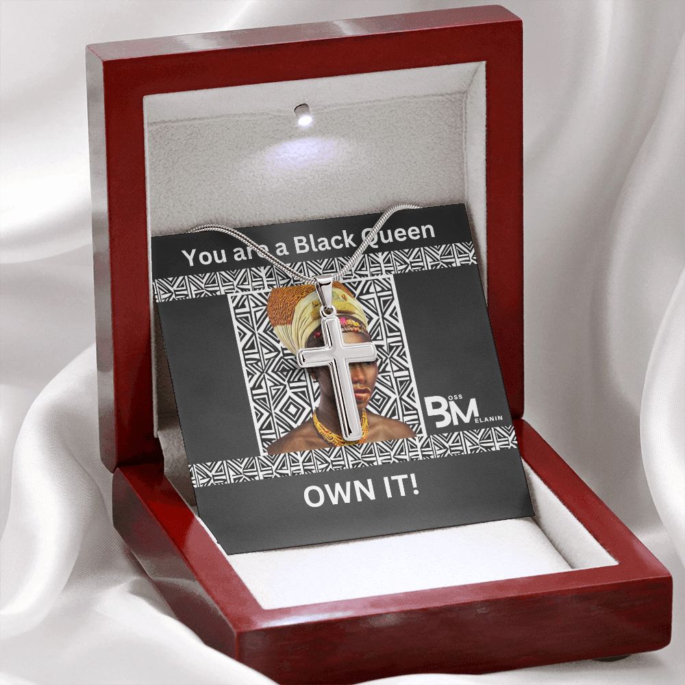 Stainless Steel high quality Gift chain & Cross for Beautiful Black Queen,