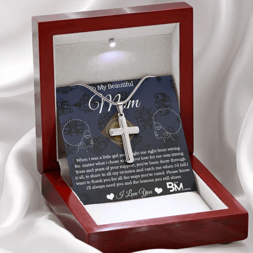 Stainless Steel high quality Gift chain for Mom, a Beautiful, strong Black Mother