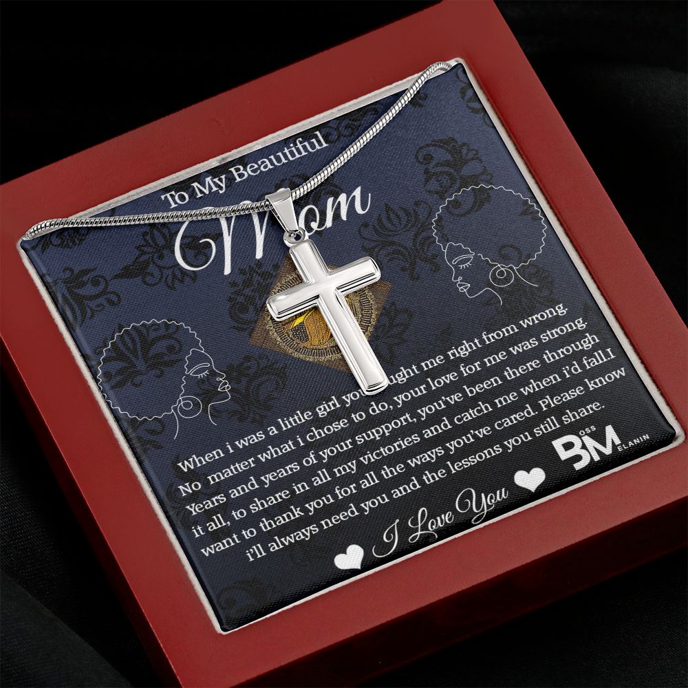 Stainless Steel high quality Gift chain for Mom, a Beautiful, strong Black Mother