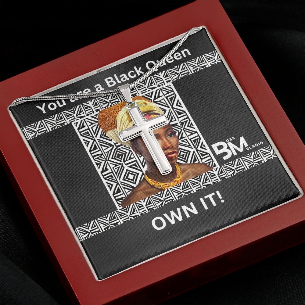 Stainless Steel high quality Gift chain & Cross for Beautiful Black Queen,
