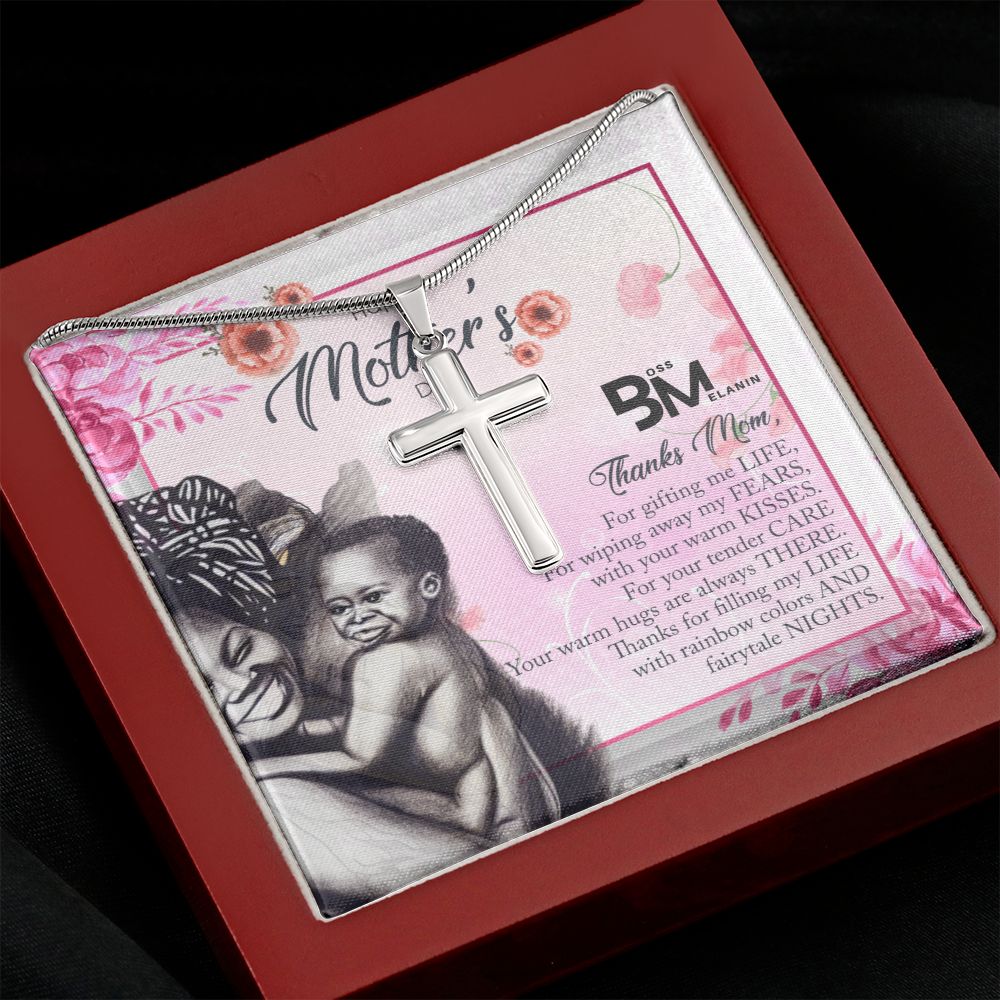 Stainless Steel Necklace for a Beautiful pregnant Black Woman