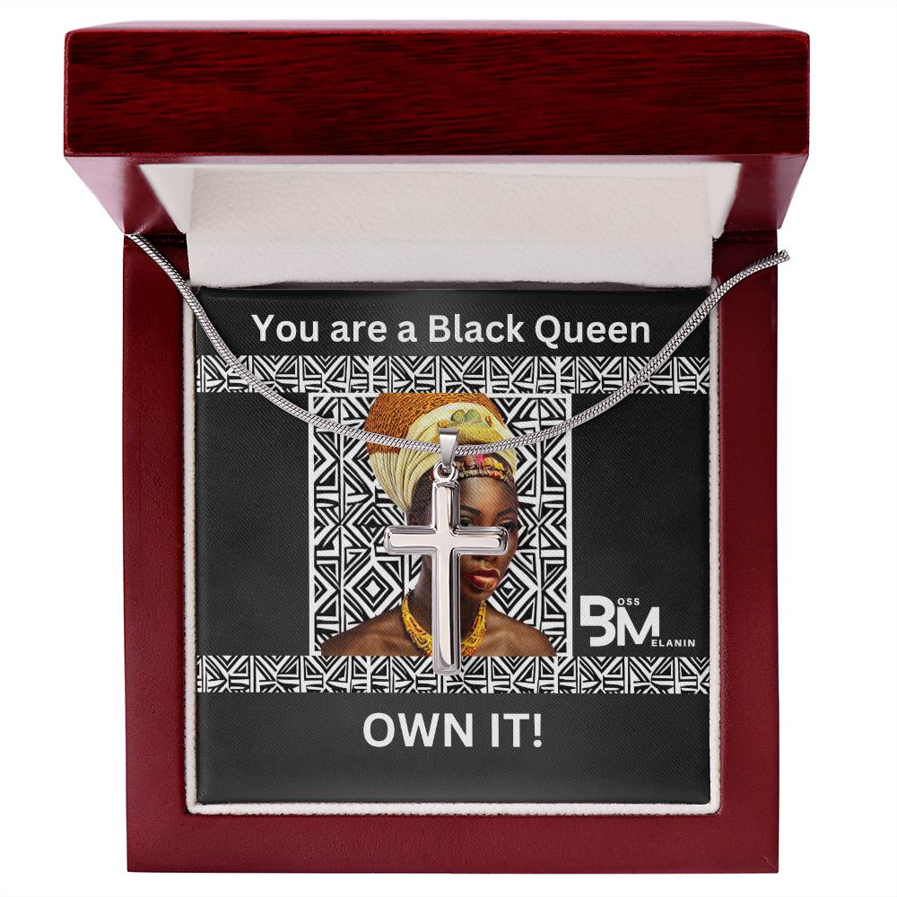 Stainless Steel high quality Gift chain & Cross for Beautiful Black Queen,