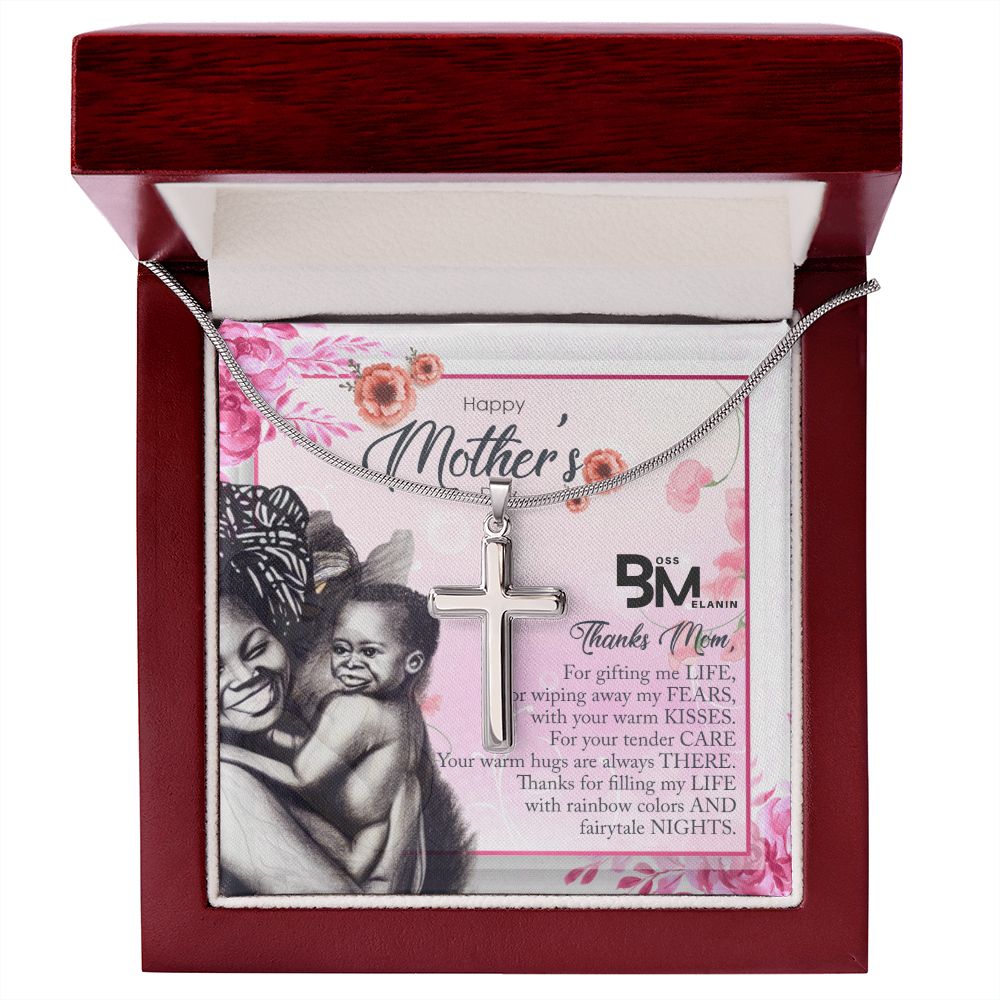 Stainless Steel Necklace for a Beautiful pregnant Black Woman