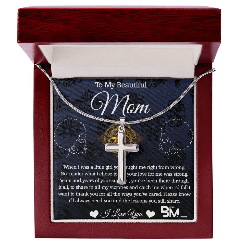 Stainless Steel high quality Gift chain for Mom, a Beautiful, strong Black Mother