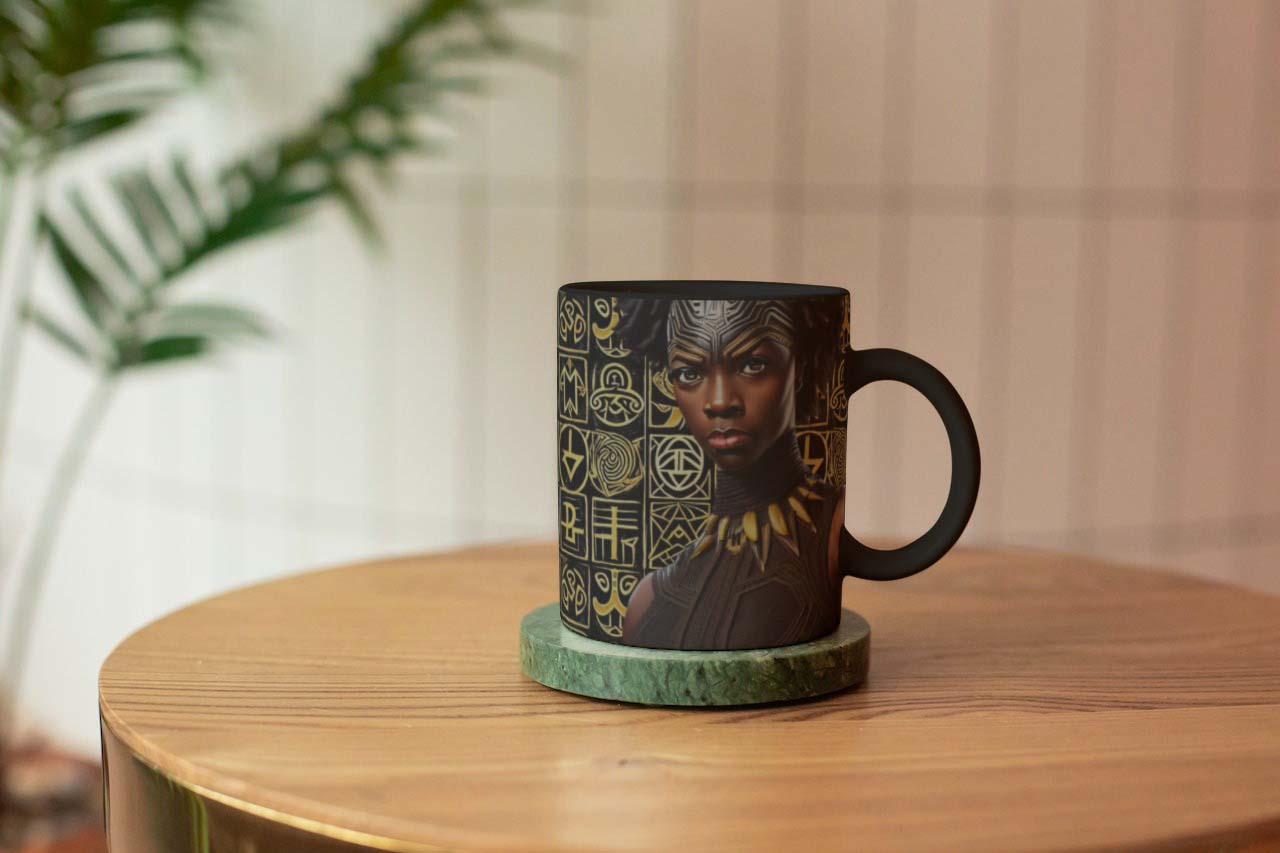 Black woman warrior mug