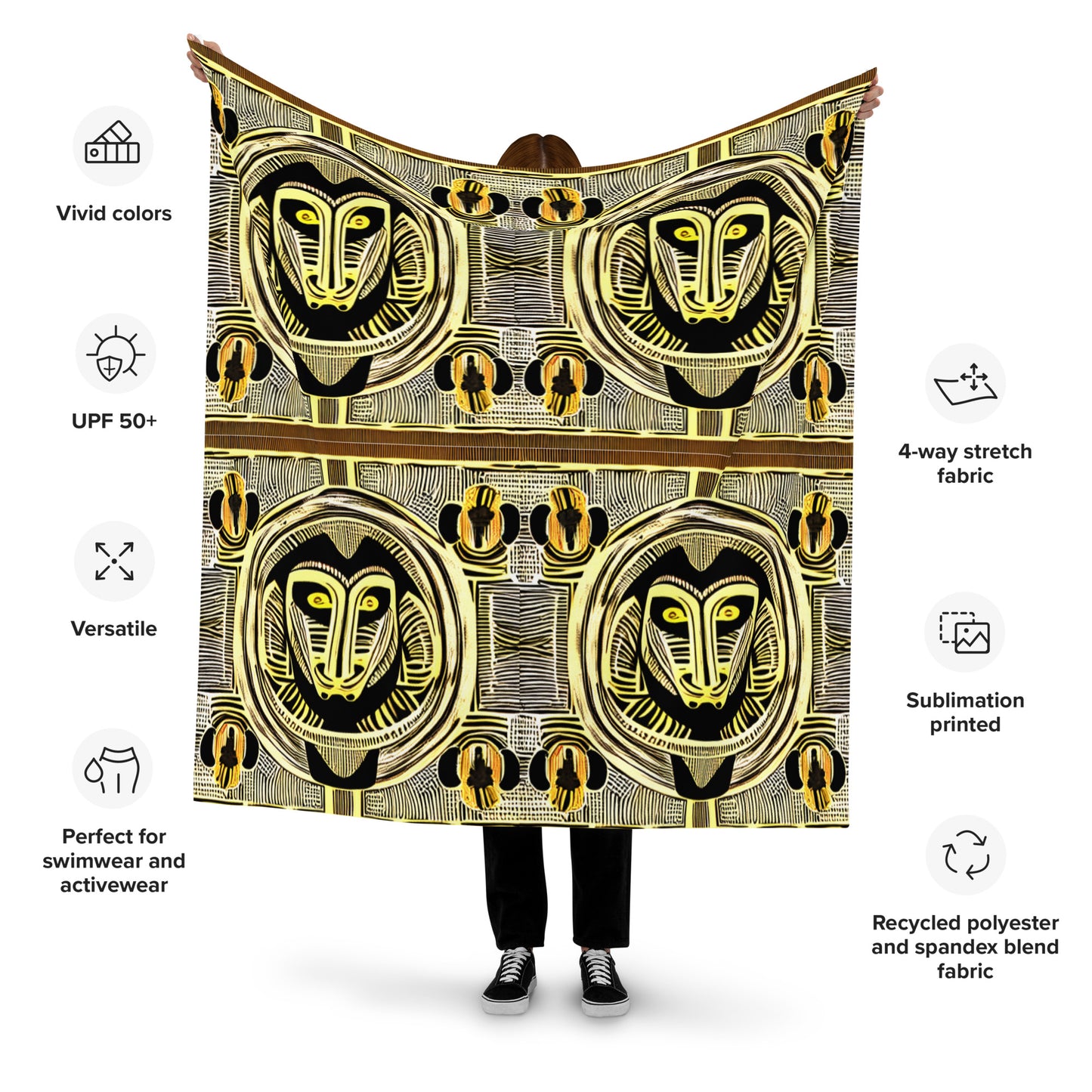 Unique African Print Design - Recycled polyester fabric