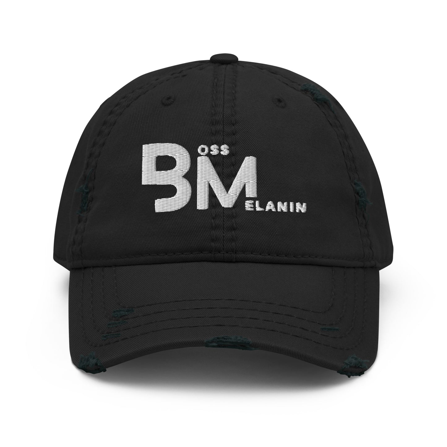 Melanin Boss Branded Distressed Dad Hat