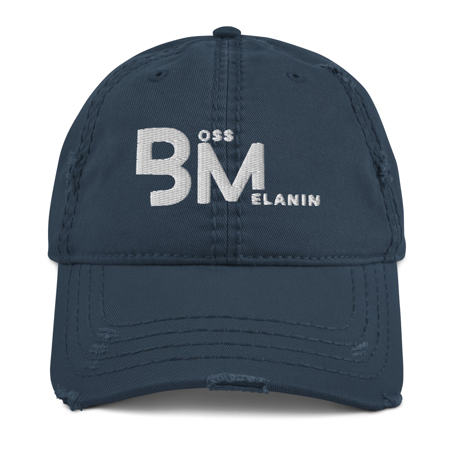 Melanin Boss Branded Distressed Dad Hat