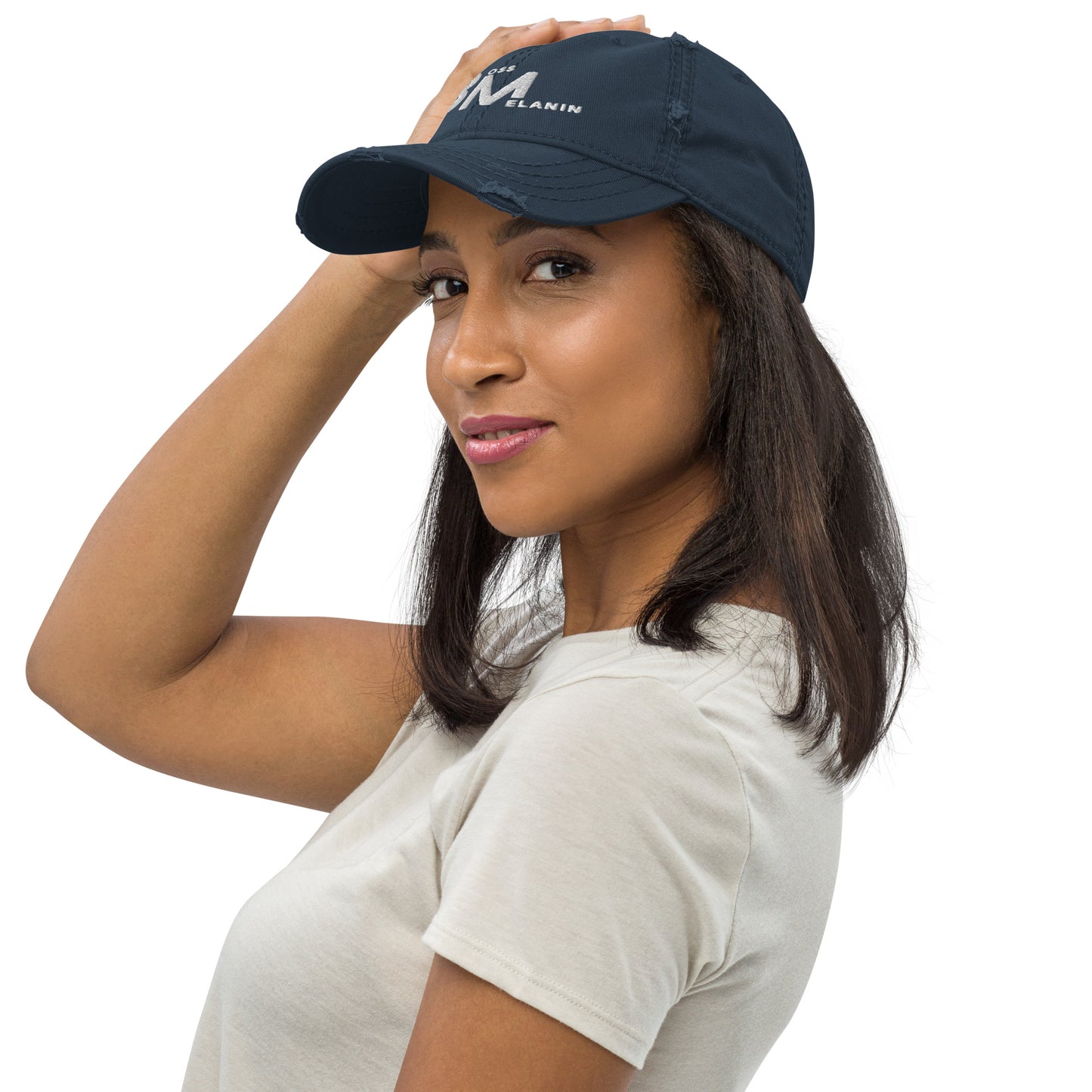 Melanin Boss Branded Distressed Dad Hat