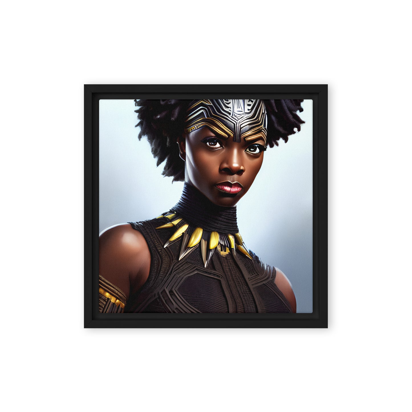 African Warrior Queen Framed canvas