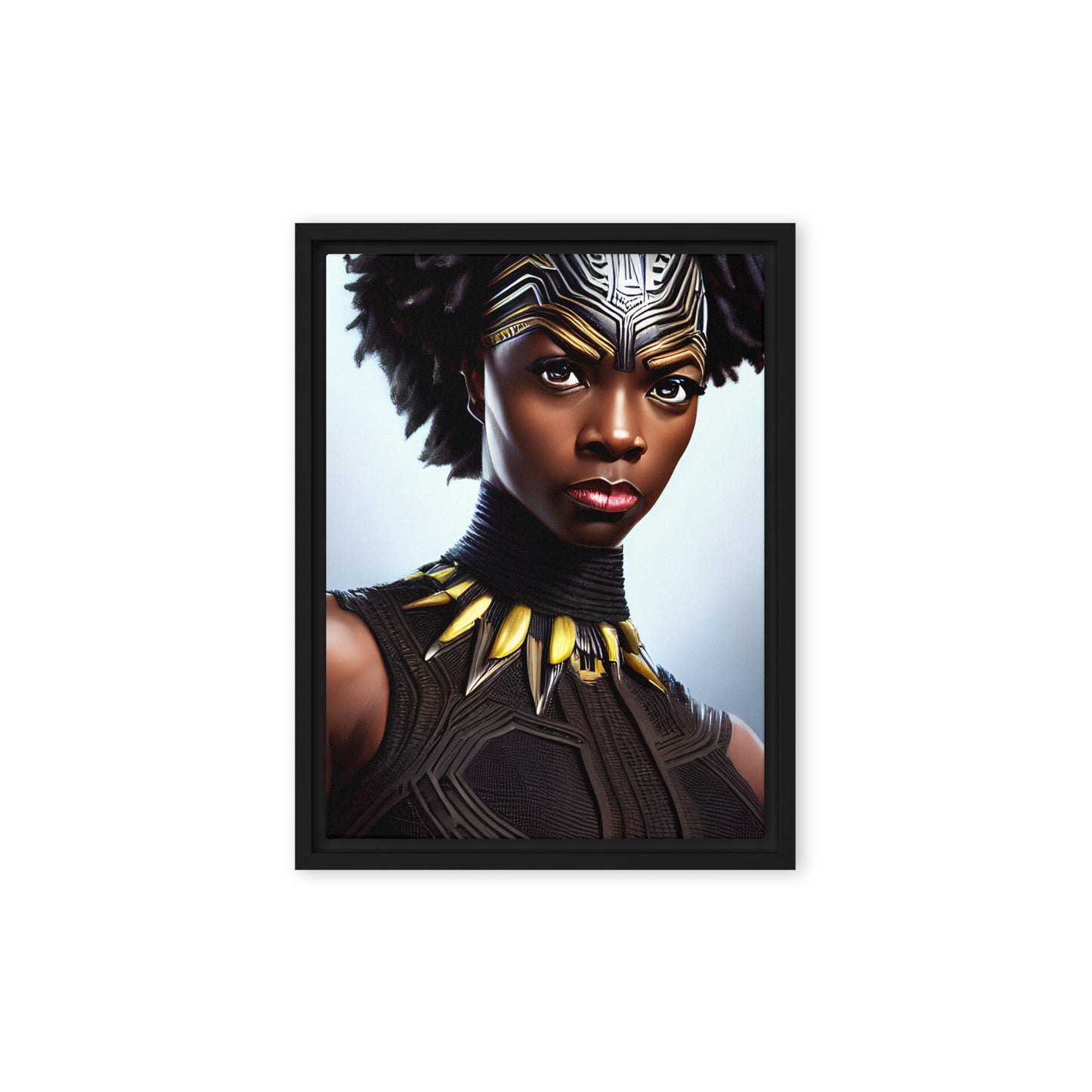 African Warrior Queen Framed canvas