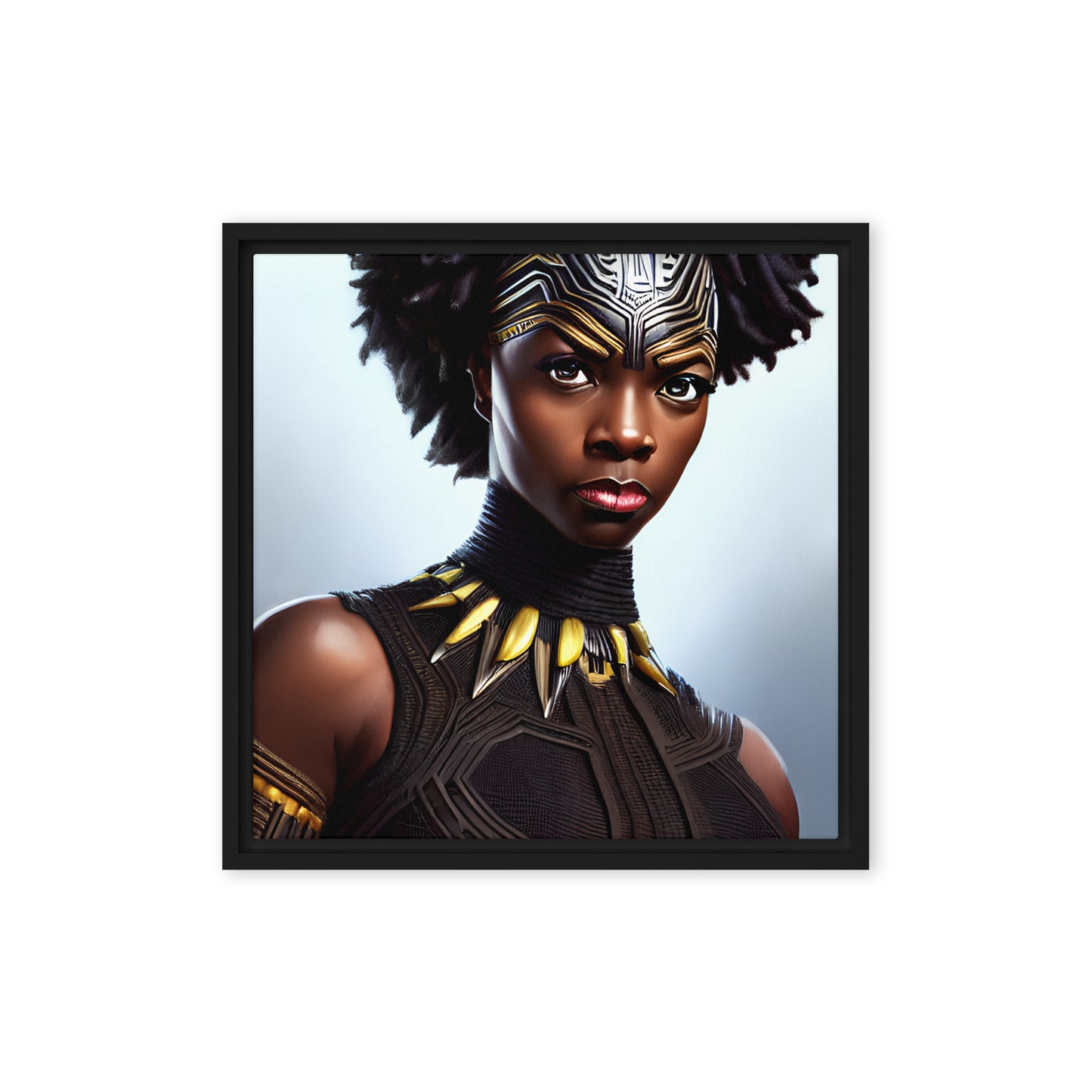 African Warrior Queen Framed canvas