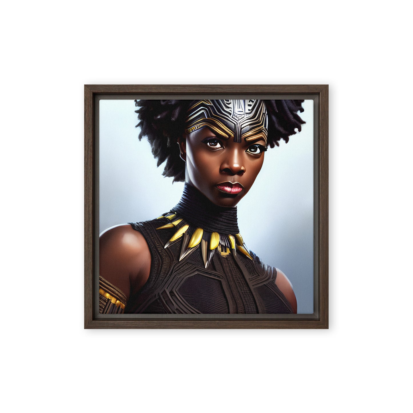 African Warrior Queen Framed canvas