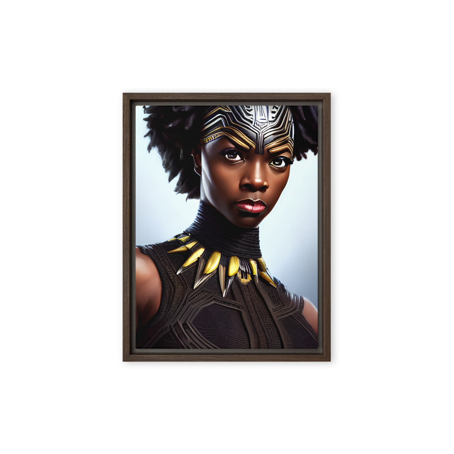 African Warrior Queen Framed canvas