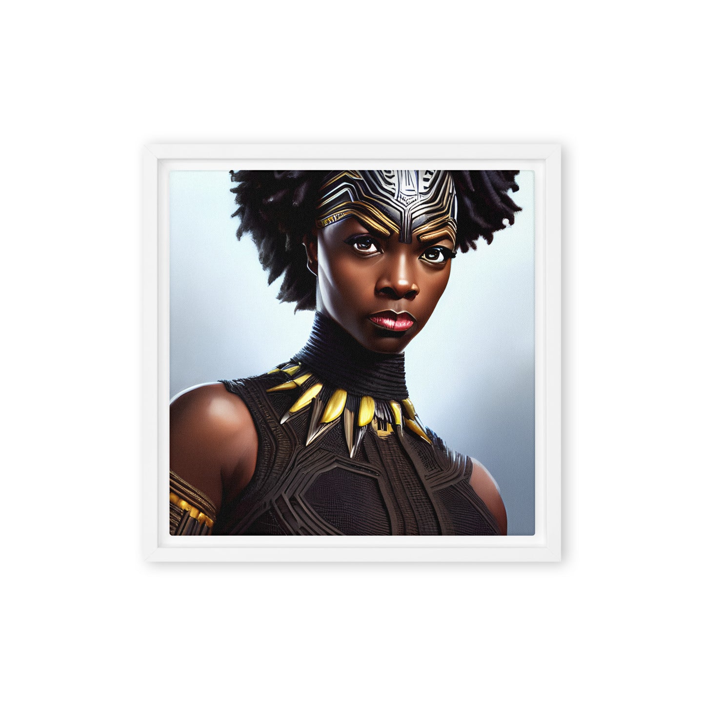 African Warrior Queen Framed canvas