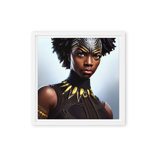 African Warrior Queen Framed canvas