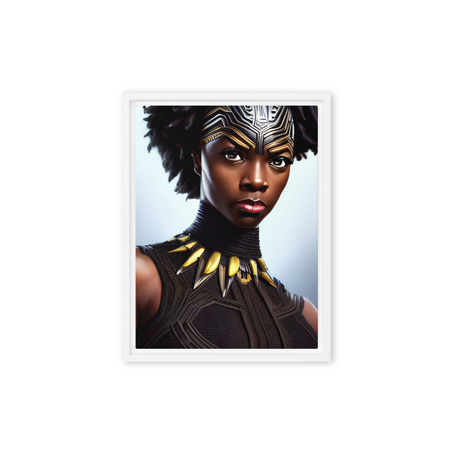 African Warrior Queen Framed canvas