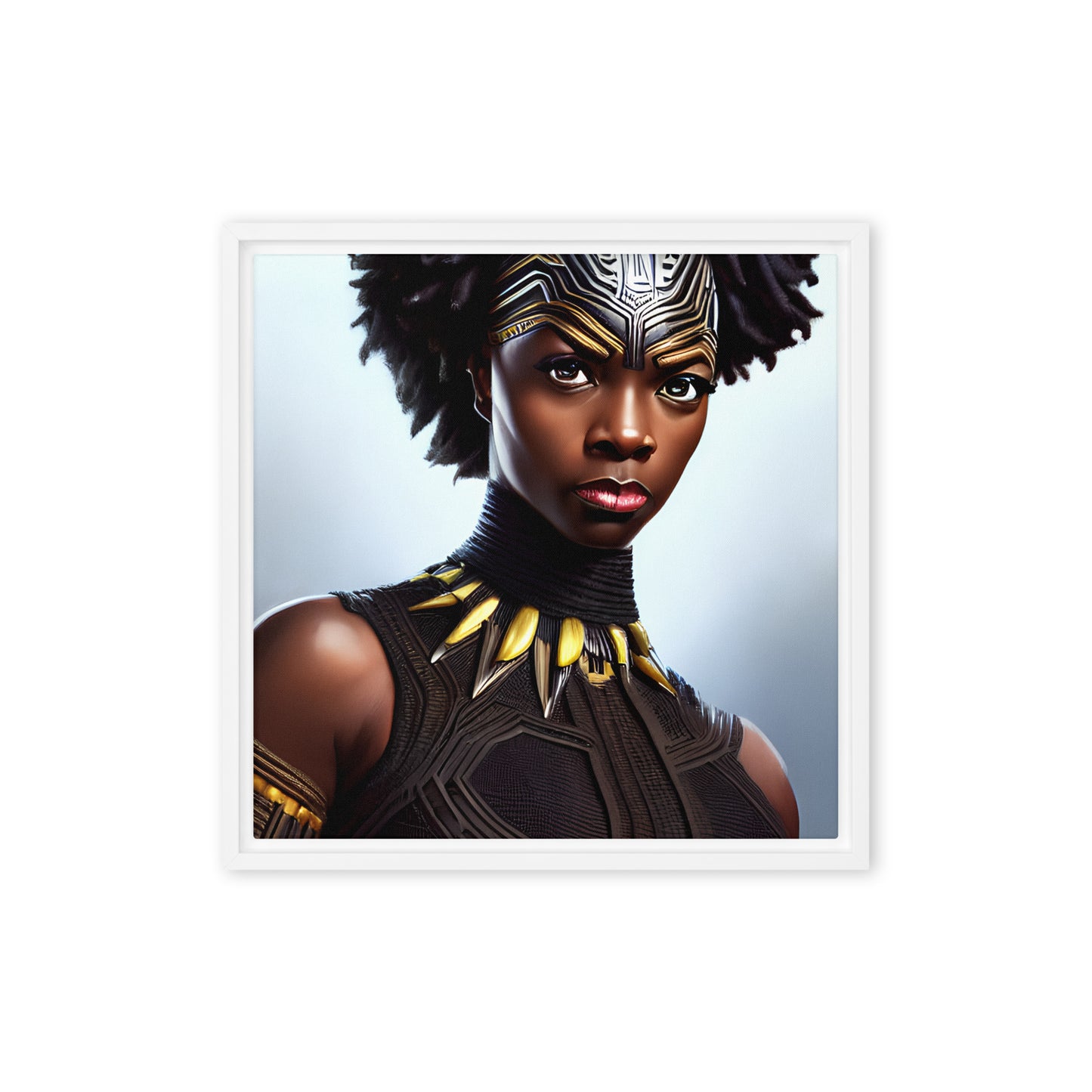 African Warrior Queen Framed canvas