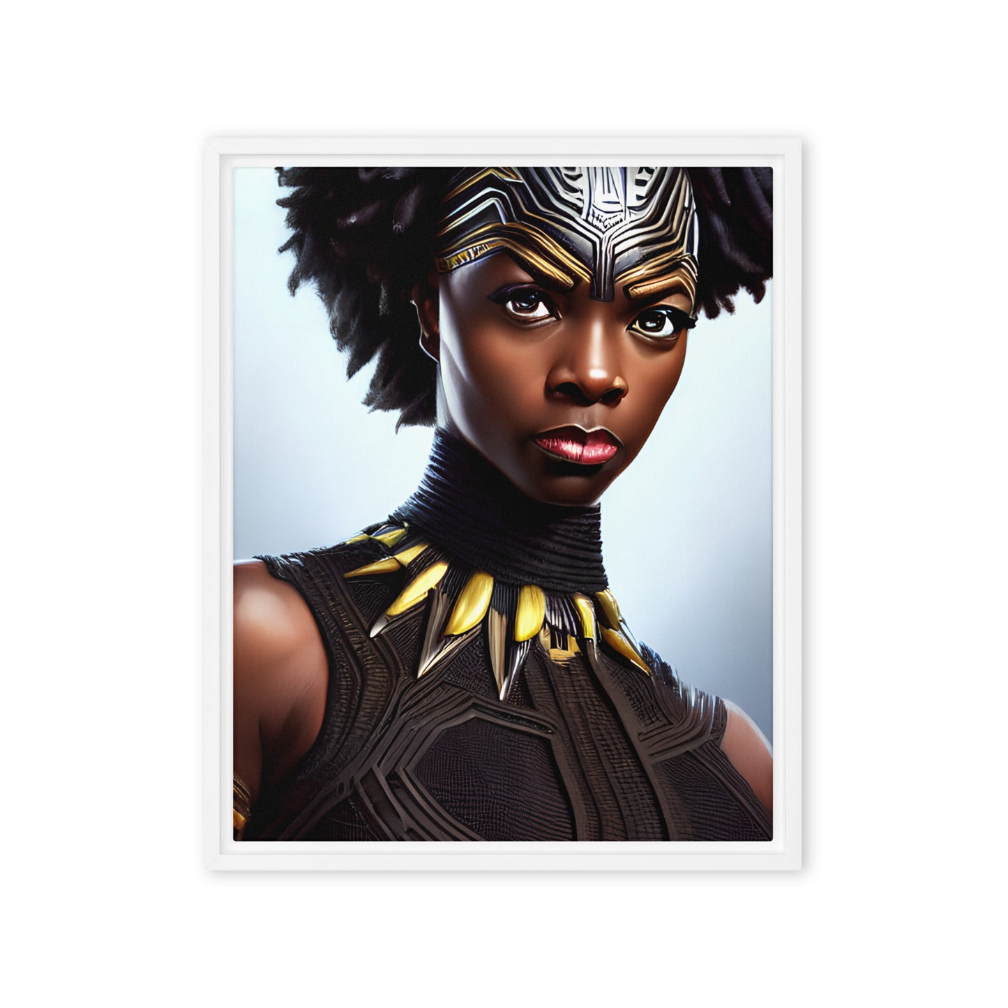 African Warrior Queen Framed canvas