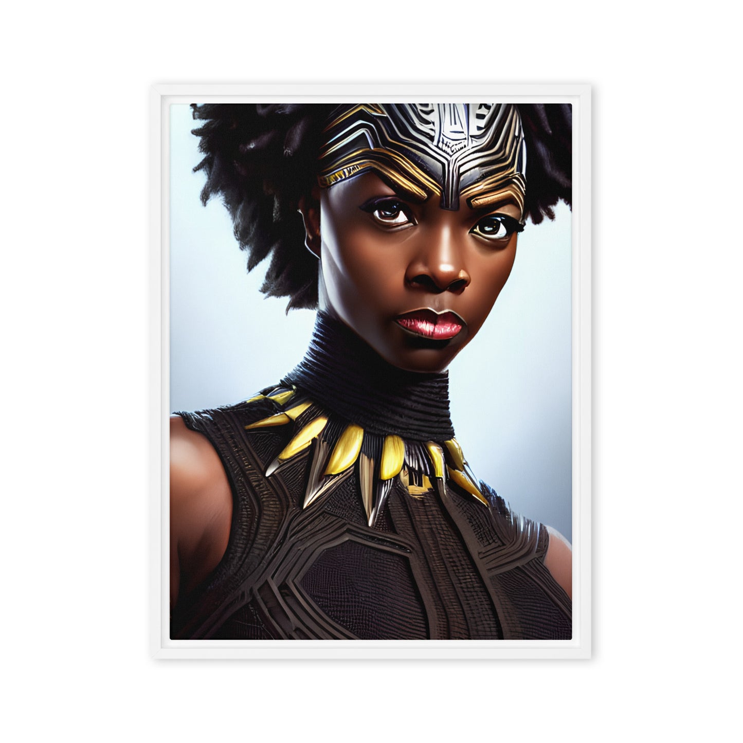 African Warrior Queen Framed canvas