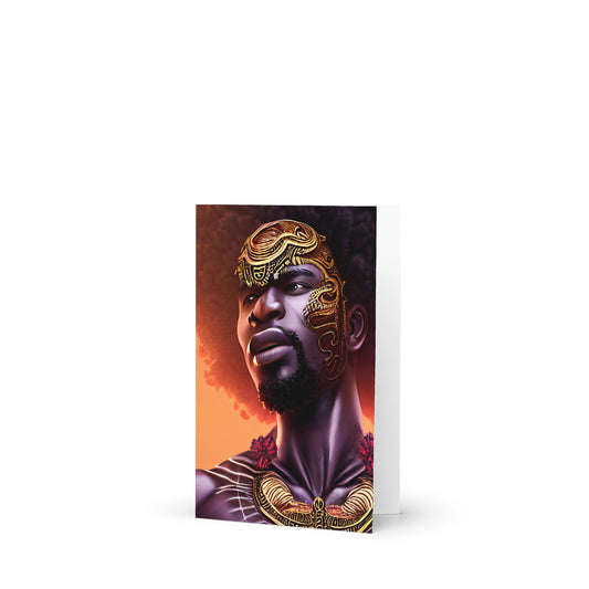 African Warrior Greeting card