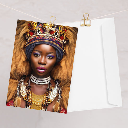 African Queen Greeting card