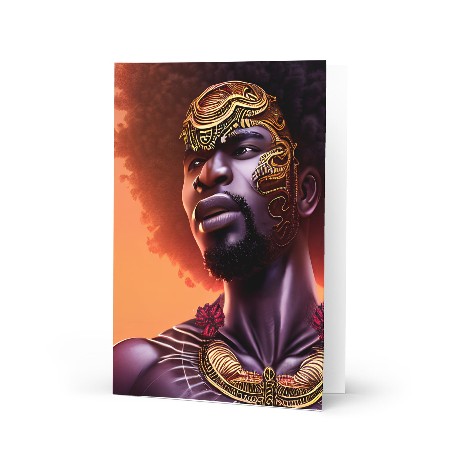 African Warrior Greeting card