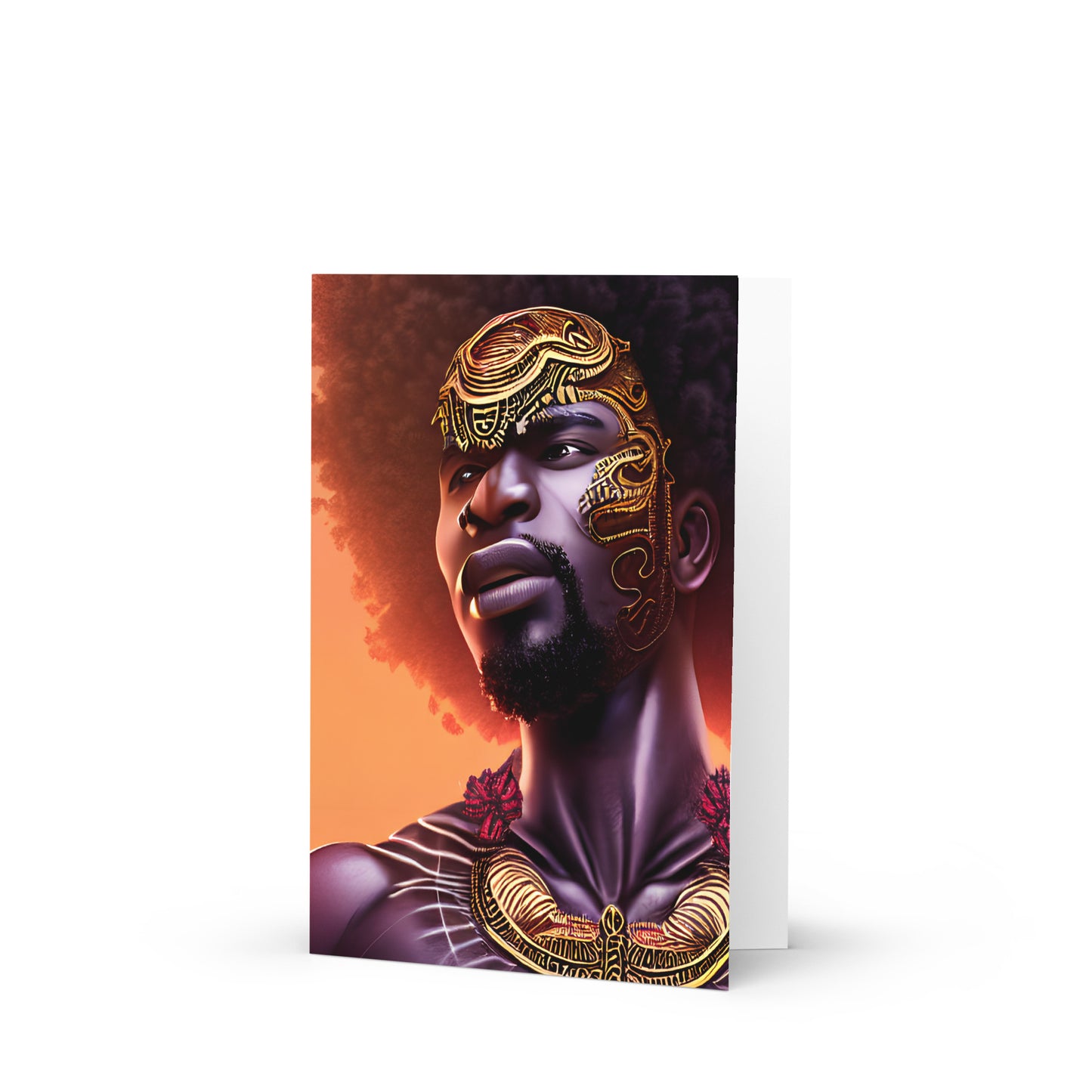 African Warrior Greeting card