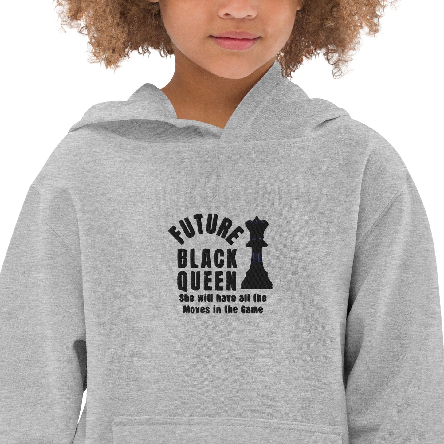 Stitched Boss Melanin branded Kids fleece hoodie