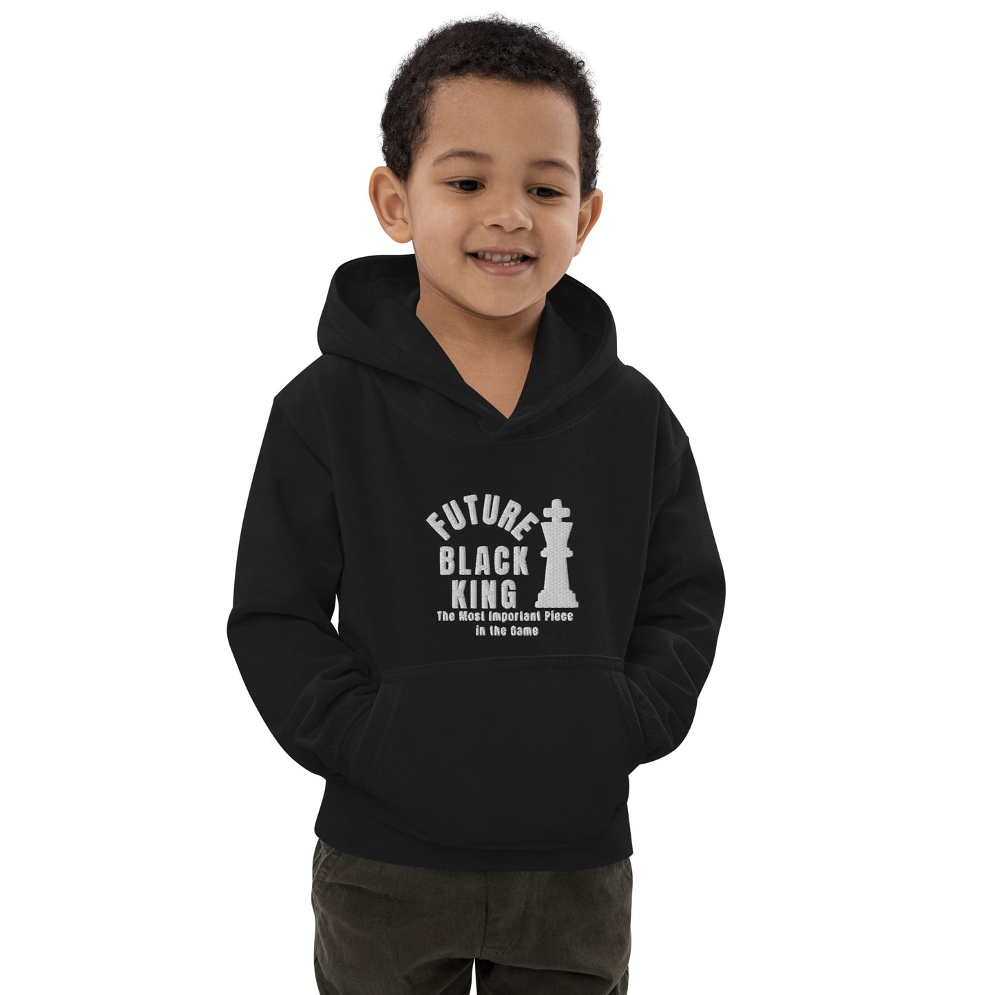 Embroidered "Future Black King" Kids Hoodie