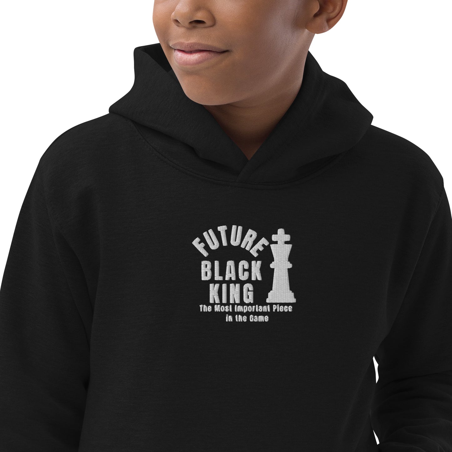 Embroidered "Future Black King" Kids Hoodie