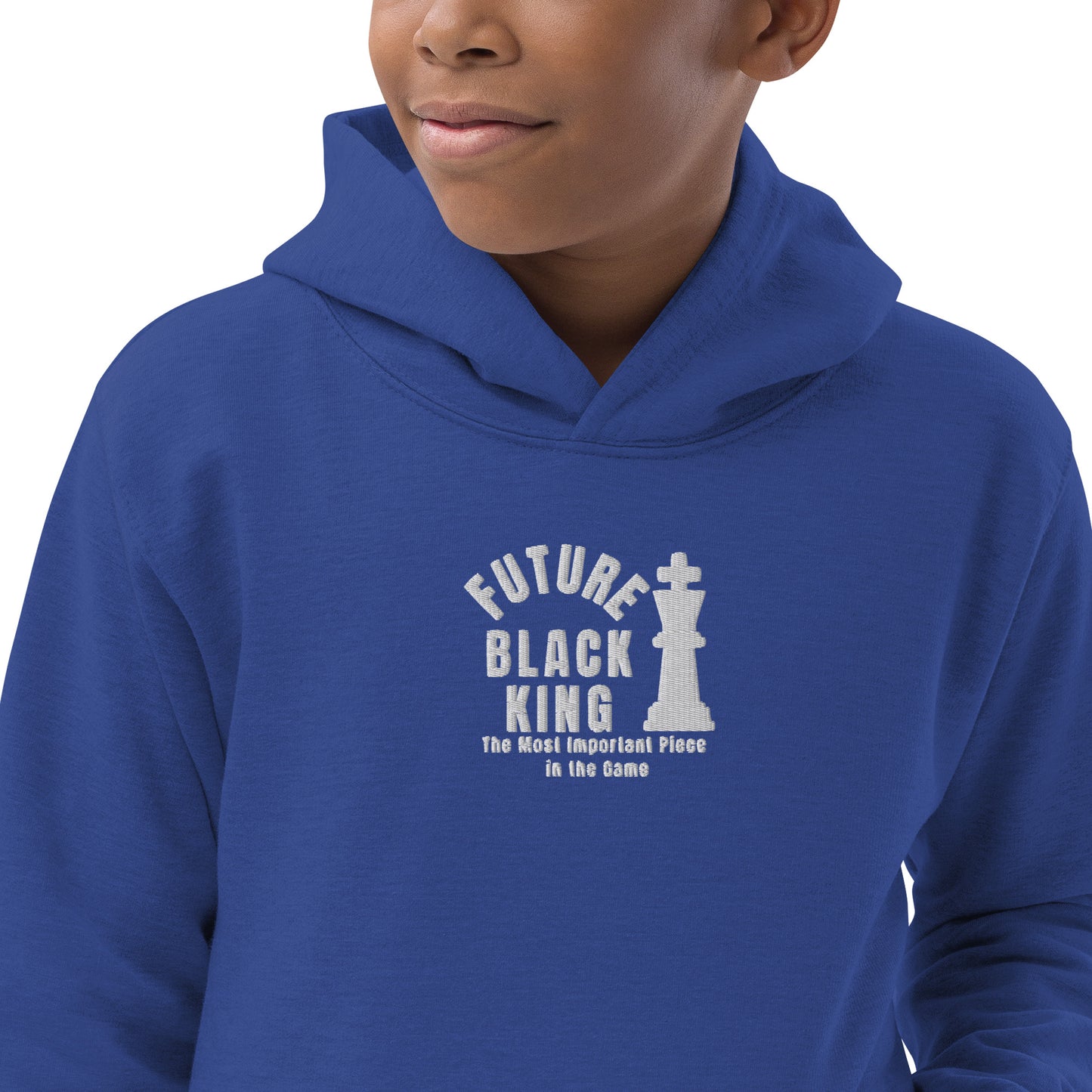 Embroidered "Future Black King" Kids Hoodie