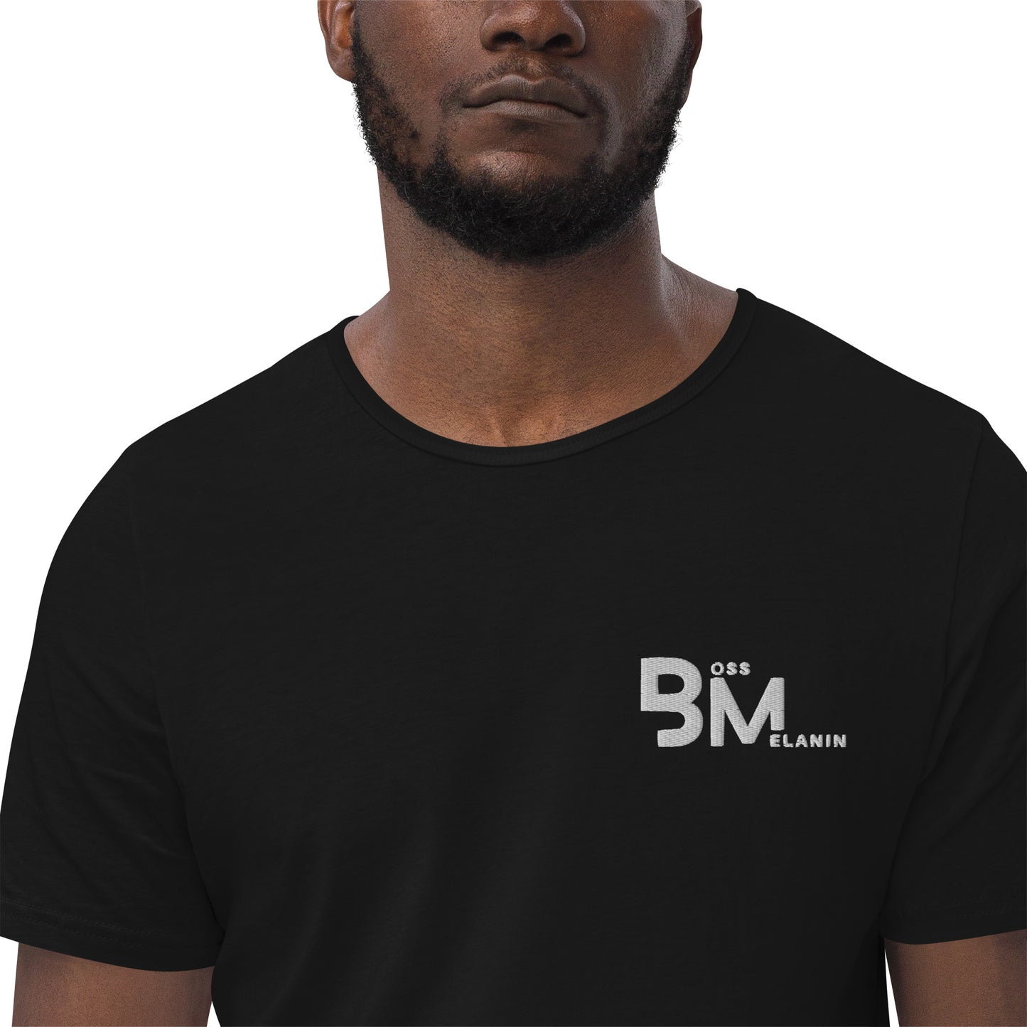 Boss Melanin Branded Men's Curved Hem T-Shirt