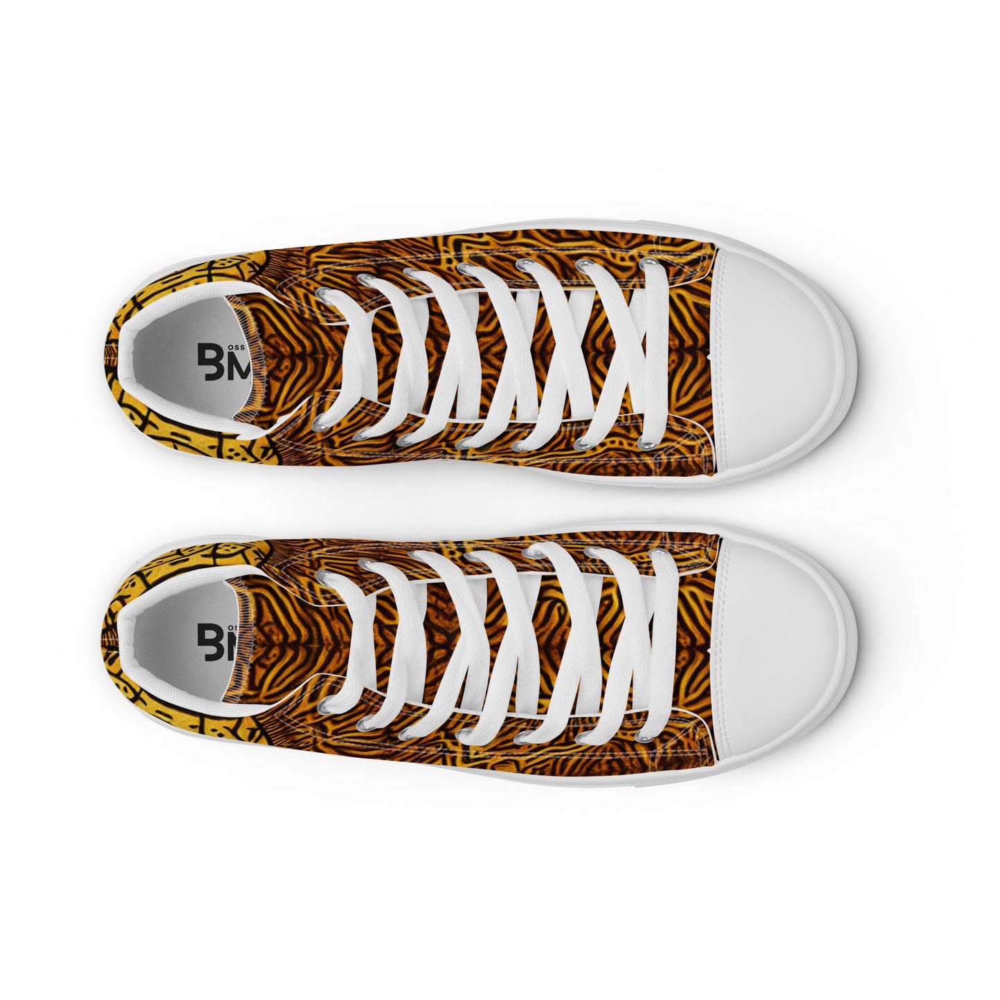 Unique African Print Styled Men’s high top canvas shoes