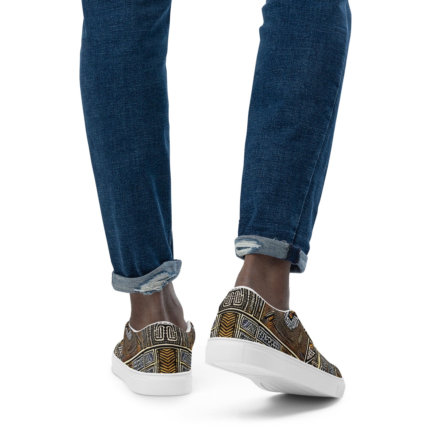 Unique African Print Designed Men’s slip-on canvas shoes