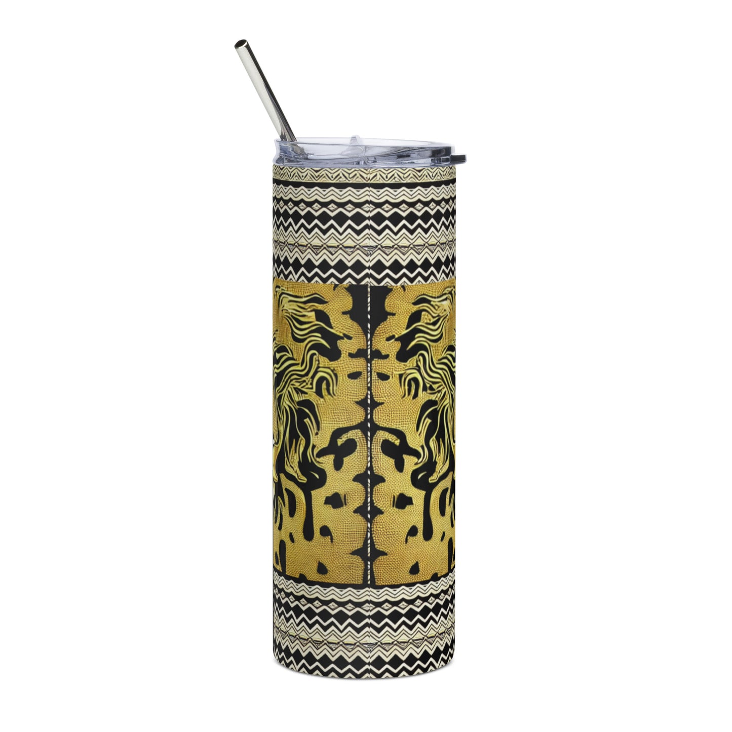 African  Designed patterned Stainless steel tumbler