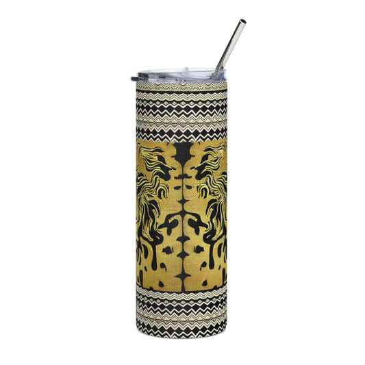 African  Designed patterned Stainless steel tumbler