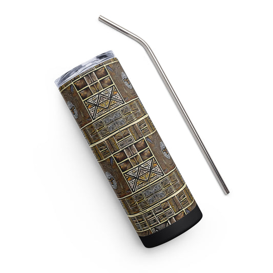 African texture design Stainless steel tumbler