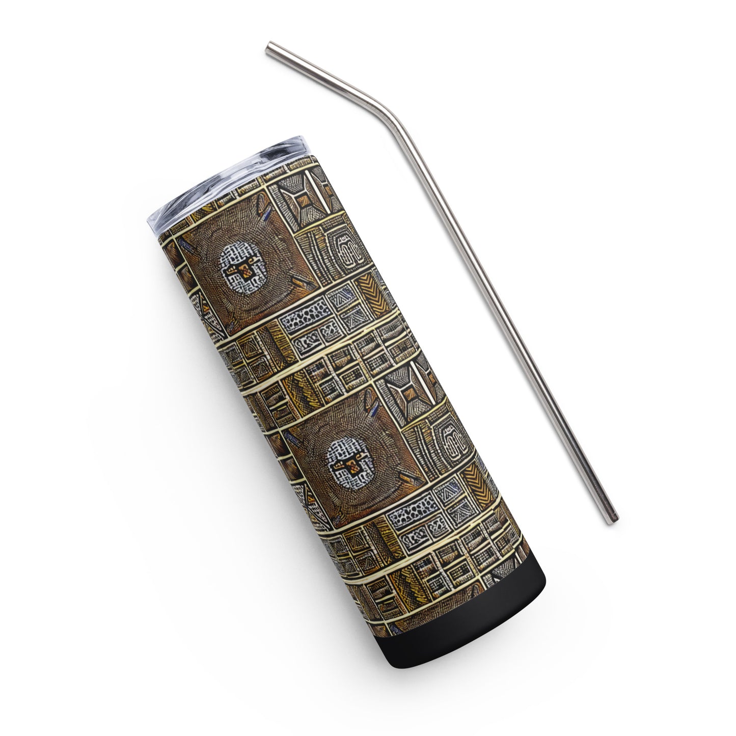 African texture design Stainless steel tumbler