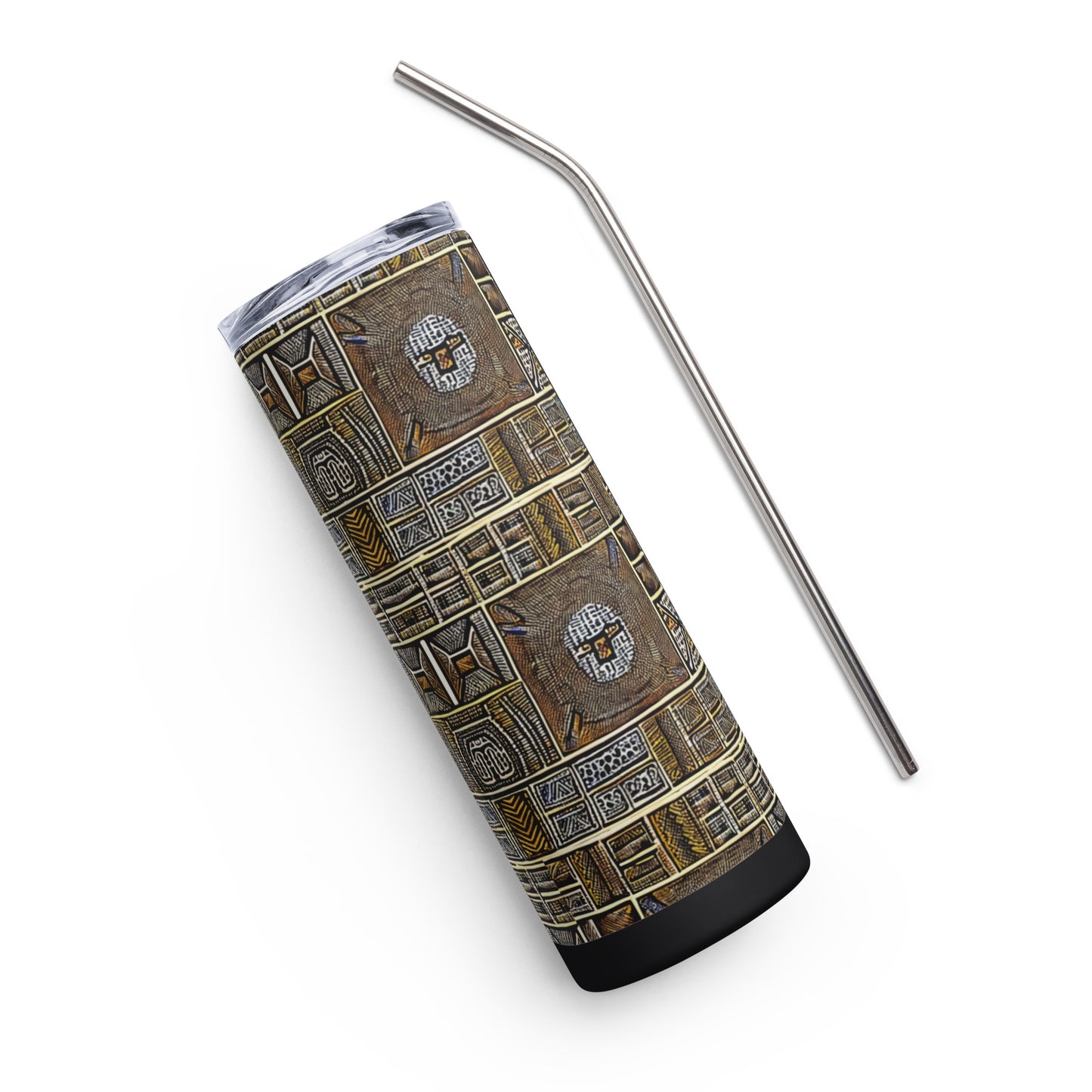 African texture design Stainless steel tumbler