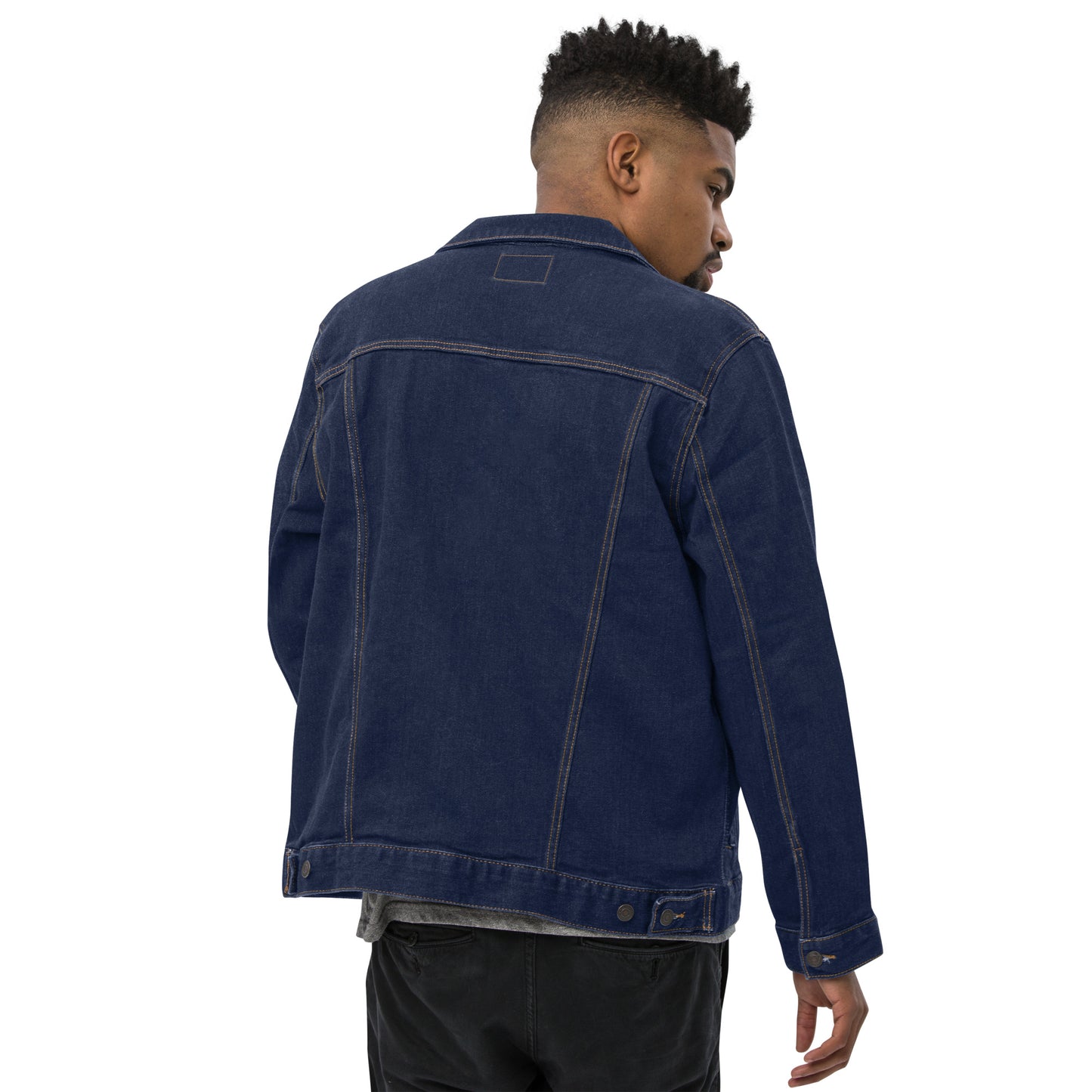 Boss Melanin Branded embroidered denim jacket