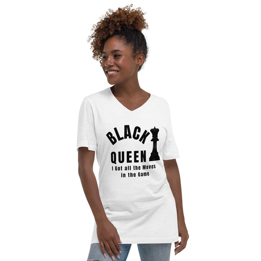 Black Queen Unisex Short Sleeve V-Neck T-Shirt