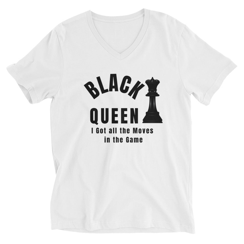 Black Queen Unisex Short Sleeve V-Neck T-Shirt